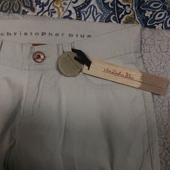 Christopher Blue NWT, stretch Cotton, tan pant w/ faint lines - Size 12 - Picture 2 of 7